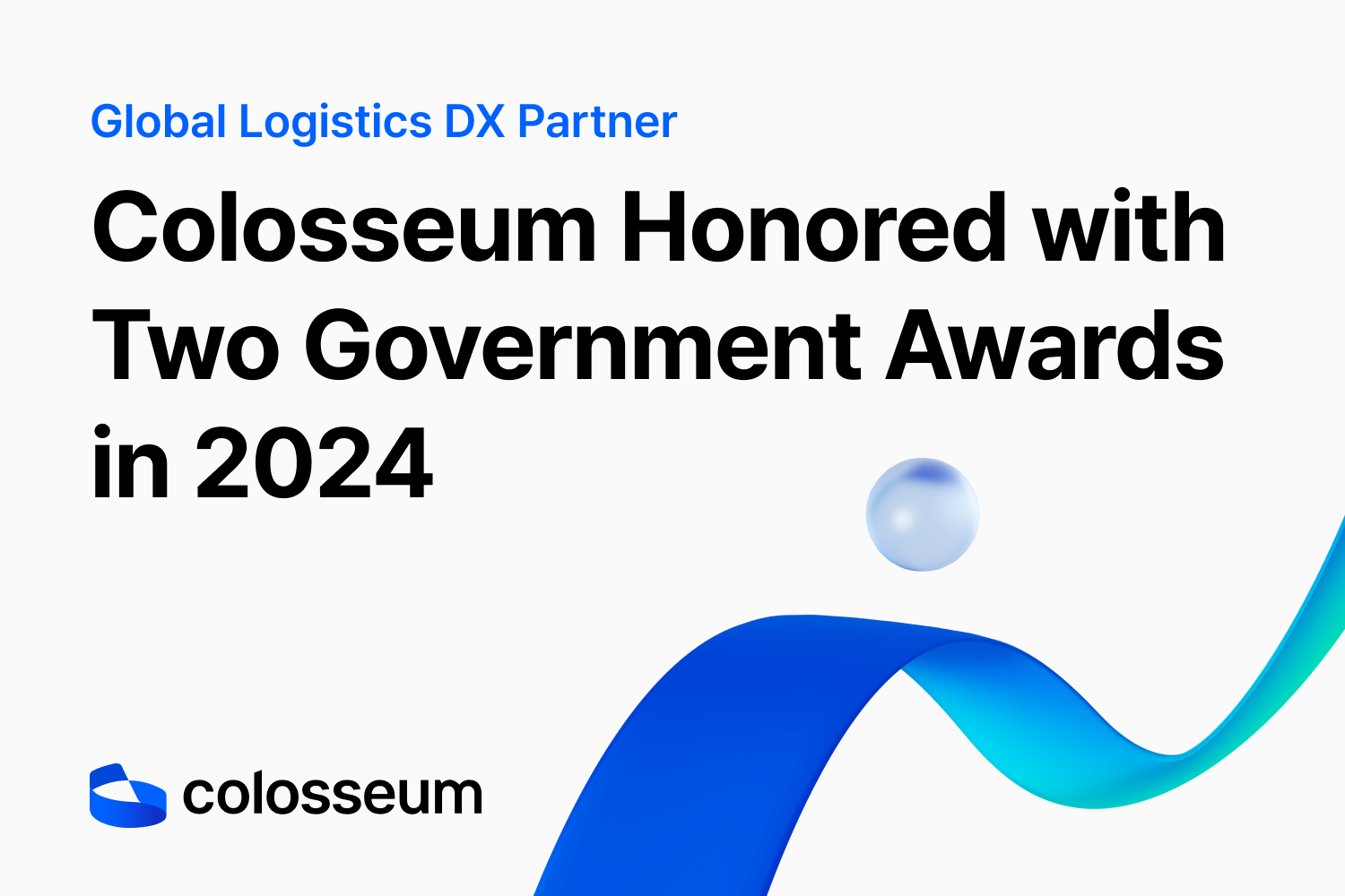 Global Logistics DX Partner Colosseum Honored with Two Government Awards in 2024